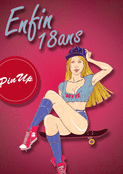 Pin-up styl&eacute;e pour c&eacute;l&eacute;brer 18 ans